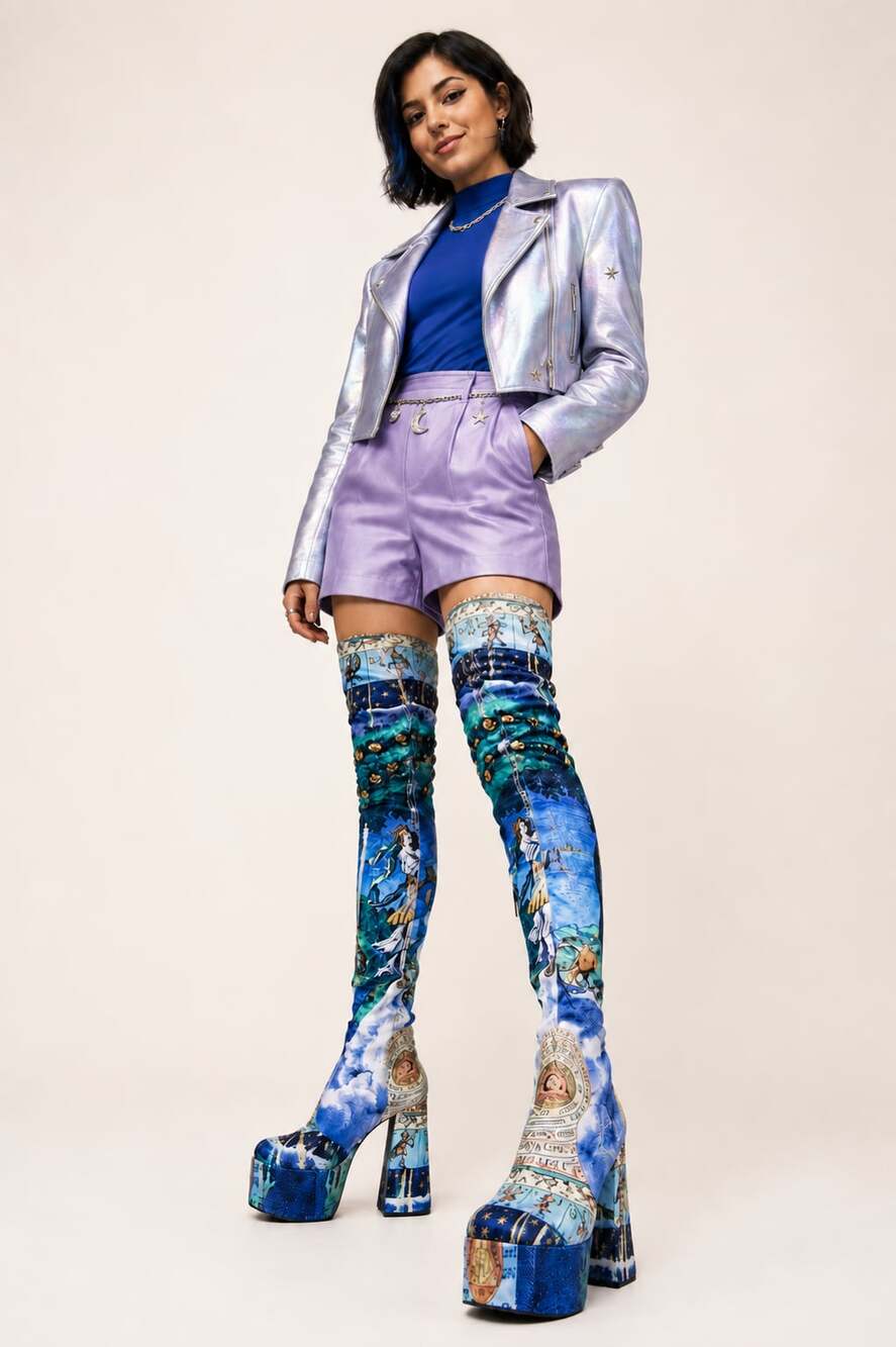 Dolls Kill Current Mood Da Vinci’s Demons Thigh High Platform Boots Size: 9 New